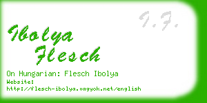 ibolya flesch business card